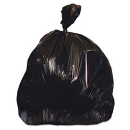 Unisan HER 60 gal 1.25 Mil Low-Density Garbage Bags; Black - 38 x 58 in. - 100 Per Case H7658SK